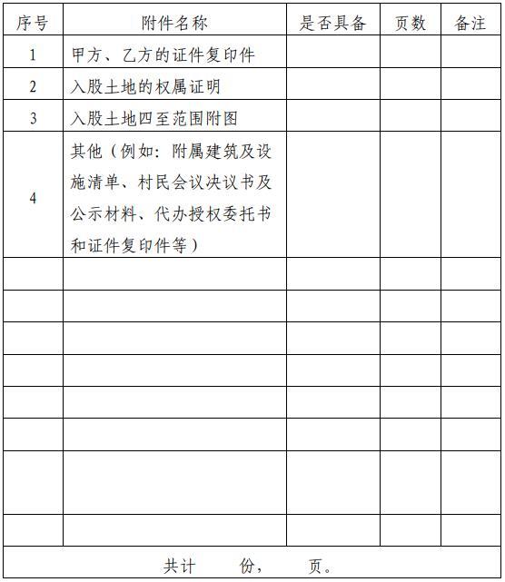 附件清单