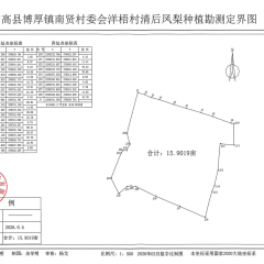 临高县博厚镇南贤村委会洋梧第二村小组“清后坡”15.9019亩林地发包